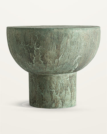 Mesa auxiliar de cemento verde de Vical