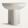 Mesa auxiliar de terrazo blanco roto de Vical