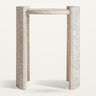 Mesa auxiliar de travertino beige de Vical
