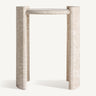 Mesa auxiliar de travertino beige de Vical