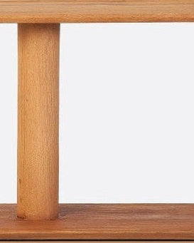 Mesa auxiliar KALAK de teca reciclada negra — detalle 8