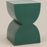 Mesa auxiliar de mango verde con forma de reloj de arena, Urban Nature Culture
