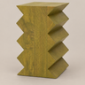 Mesa auxiliar de mango verde con perfil en zigzag, Urban Nature Culture