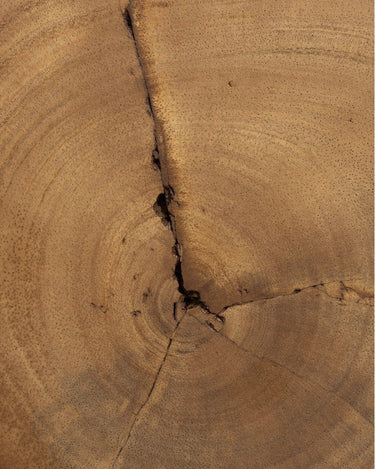 Mesa auxiliar OVAL de madera de suar natural — detalle 3
