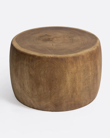 Mesa auxiliar OVAL de madera de suar natural — detalle 4