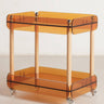 Mesa auxiliar con ruedas naranja transparente