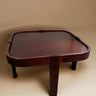 Mesa auxiliar vintage de madera de caoba
