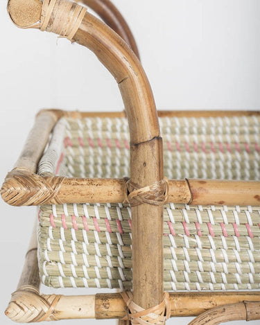Mesa camarera de ratán natural para comedor