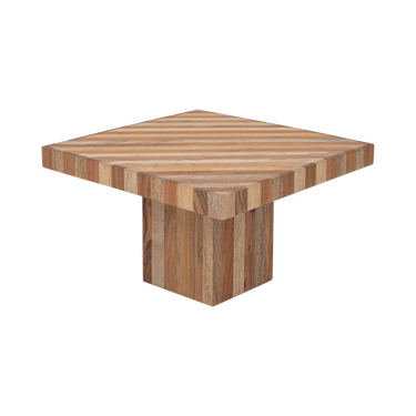 Mesa de centro cuadrada de mango y acacia: otra vista del conjunto de mango y acacia
