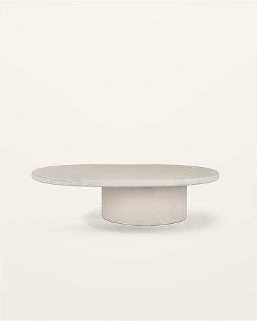 Mesa de centro exterior CLAUDE de microcemento Ø120 cm Dareels