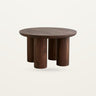 Mesa de centro de mango macizo marrón oscuro Nordal