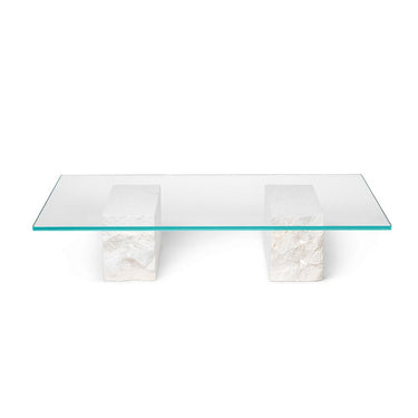 Mesa de centro minimalista en ambiente