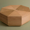 Large octagonal rattan coffee table