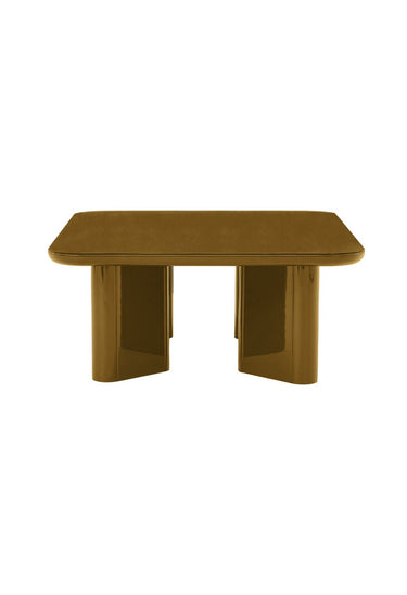 acabado y tono de mesa de centro rectangular de madera lacada ámbar de Gabrielle Paris