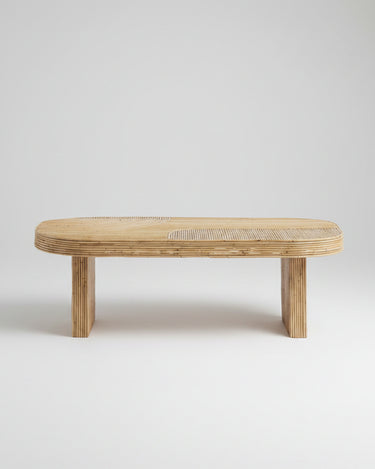 Mesa de centro rectangular de ratán de Tine K Home