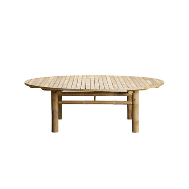 Mesa de centro redonda de bambú natural de Tine K Home
