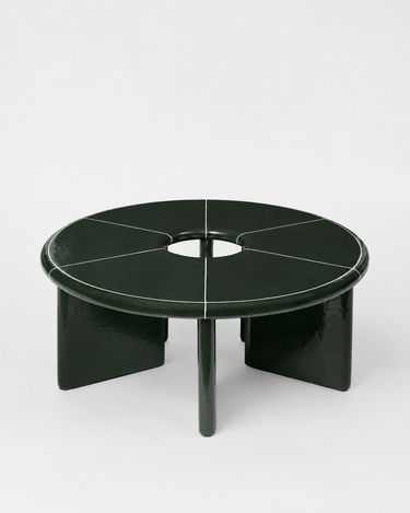 Mesa de centro redonda Deya verde 80 cm en Matuta Home - imagen 4