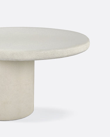 Mesa CLAUDE Dareels detalle de microcemento Ø60 cm