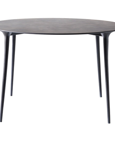Mesa de comedor de aluminio reciclado gris grafito de Tine K Home · vista de producto