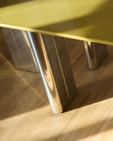 Mesa comedor Chrysoline lacada fresno acero inoxidable Gabrielle Paris