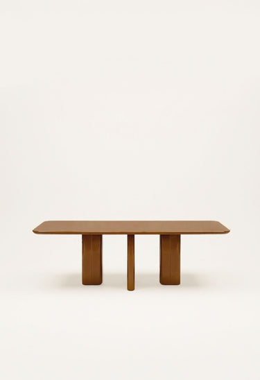 acabado y tono de mesa de comedor rectangular compacta en caramelo lacado de Gabrielle Paris