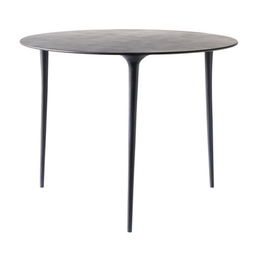 Mesa de comedor redonda de aluminio reciclado gris grafito de Tine K Home · vista de producto