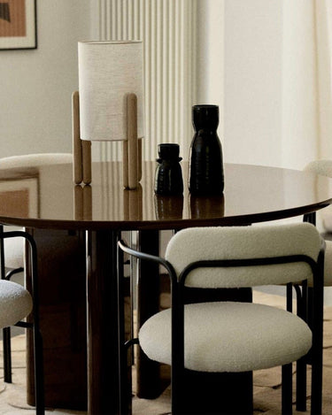 Tablero brillante de las mesas de comedor redondas lacadas caramelo Gabrielle Paris