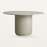Mesa de comedor redonda de mármol y madera de 140 cm Nordal