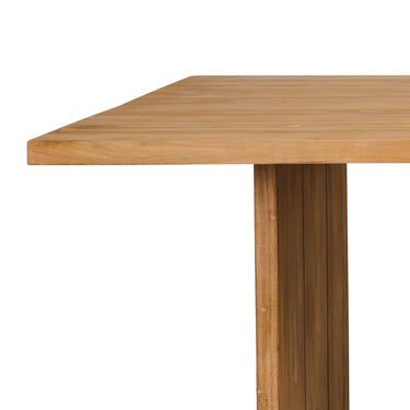 Proporciones de mesa de comedor de teca reciclada para exterior de Tine K Home