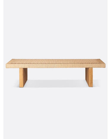 Mesa de centro CORA de teca reciclada y cuerda de papel — detalle 2