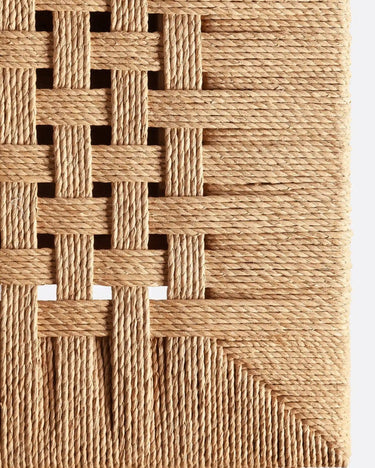 Mesa de centro CORA de teca reciclada y cuerda de papel — detalle 6