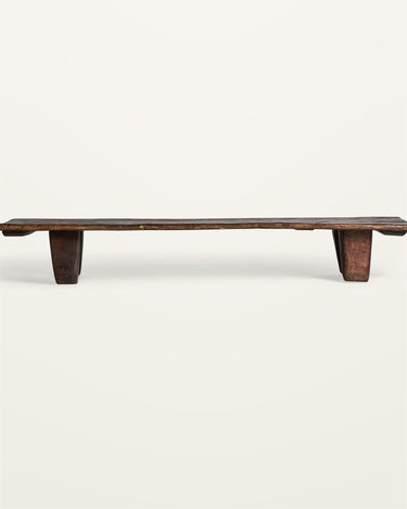 Mesa de centro de madera de teka marrón envejecido de Vical