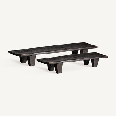 Mesa de centro de madera de teka marrón envejecido de Vical, imagen 6