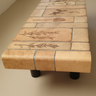 Mesa de centro rectangular Roger Capron con azulejos botánicos vista desde arriba