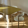 Mesa comedor Chrysoline lacada fresno acero inoxidable Gabrielle Paris