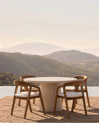 Mesa de comedor exterior CLAUDE de microcemento Ø125 cm Dareels