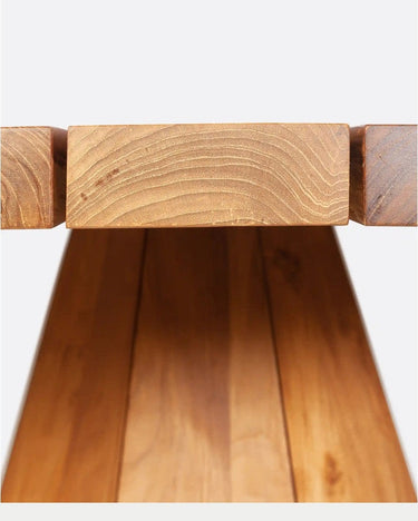 Mesa JATI exterior Dareels detalle de teca