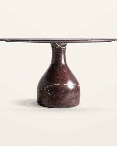 Mesa de comedor de mármol burdeos brillo de Vical