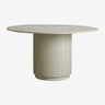 Mesa de comedor redonda de mármol y madera de 140 cm Nordal