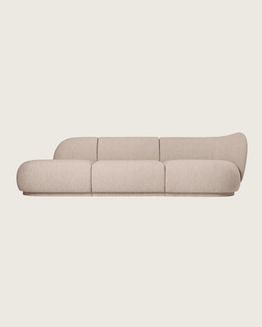 Módulo abierto izquierdo de sofá de bouclé natural, imagen 7