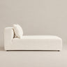 Módulo chaise longue de lino blanco de Tine K Home, vista lateral