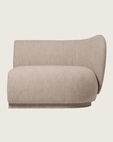 Módulo de sofá con reposabrazos derecho de bouclé natural, imagen 2