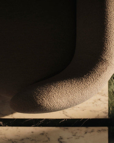 Módulo de sofá con reposabrazos derecho de bouclé natural, imagen 6