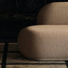 Sofá modular Rico abierto izquierdo bouclé suave natural, asiento profundo