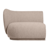 Reposabrazos Izquierdo Sofá Rico Modular Bouclé Suave Natural Diseño Curvo Ergonómico
