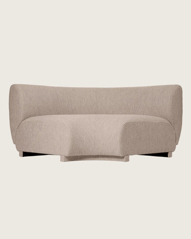 Módulo esquinero ancho de sofá de bouclé natural, imagen 3