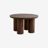 Mesa de centro de mango macizo marrón oscuro Nordal