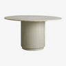 Mesa de comedor redonda de mármol y madera de 140 cm Nordal