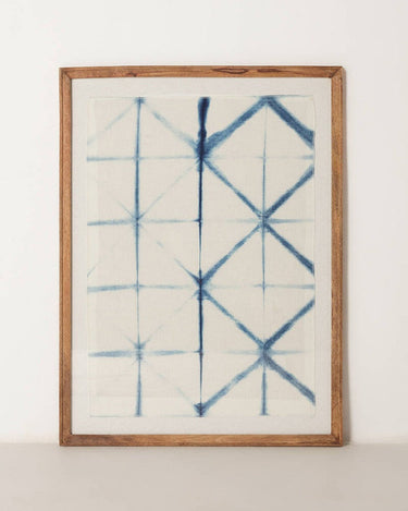 Cuadro Rasbel de tela tie-dye azul