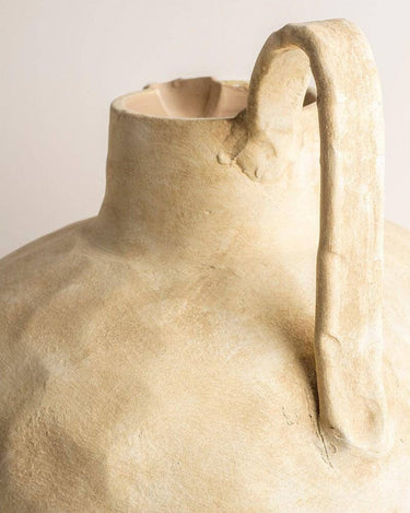 Jarrón de terracota blanco roto para decoración